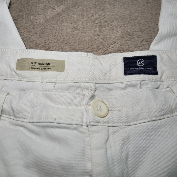 AG Adriano Goldschmied The Tristan White Distressed Tailored Trousers size 28 - Picture 10 of 13